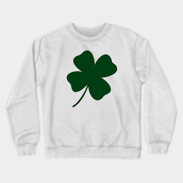 Patterned Four Leaf Clover Crewneck Sweatshirt by thcreations1